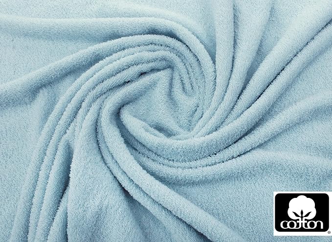 COTTON CRAFT Ultra Soft Washcloths - 12 Pack 100% Ringspun Cotton Facecloth | Large 12x12 Light Blue Washcloths - Plush 580 GSM Absorbent Quick Dry Everyday Luxurious Wash Towels for Baby Spa Gym Travel
