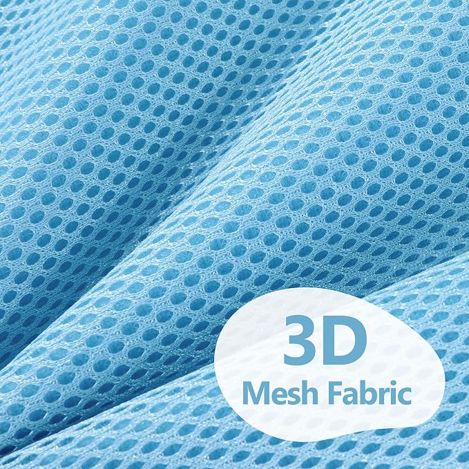 Bath Cushion for Tub with Powerful 4 Non-Slip Suction Cups,Quick Dry Mesh Bathtub Mat,Spa Pillow Bath Accessories for Adults Indoor Outdoor (Blue)