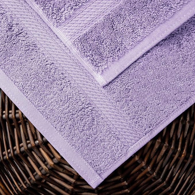 Superior Egyptian Cotton Ultra Plush & Absorbent, 10 Piece Set, Purple | Quick Dry, Soft Luxury Towel Set, Bath Essentials, Guest Bath, Spa, 2 Bath, 4 Hand, 4 Face Towels, Madeline Towels