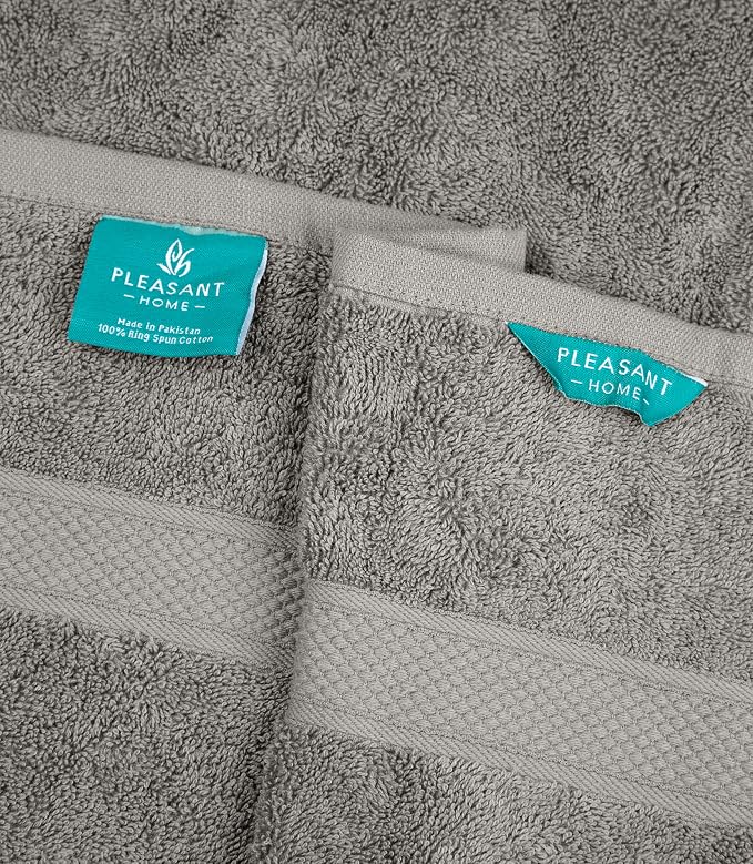 Pleasant Home Bath Towels Set of 6 (24” x 50”) 100% Cotton, Multicoloured | 515 GSM | Lightweight, Soft & Highly Absorbent Luxury Towels for Bathroom | for Gym, Pool & Spa