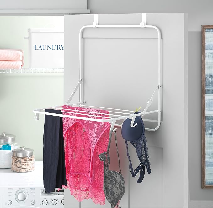 Whitmor Over The Door Drying Rack, White, Model:6023-7443