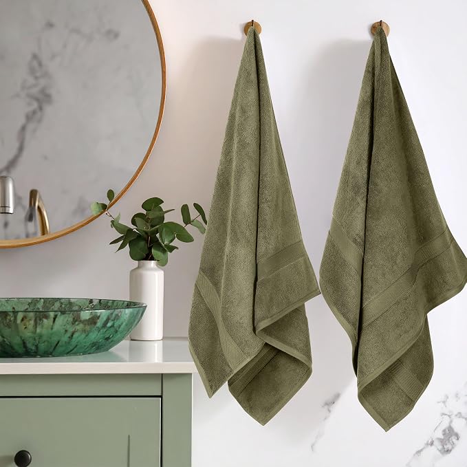 SUPERIOR Egyptian Cotton Plush & Absorbent, Bath Towel Set of 2, | Quick Dry, Soft Luxury Towel Set, Bath Essentials for Bathroom, Guest Bath, Spa, 2 Piece Bath, Madeline Towels