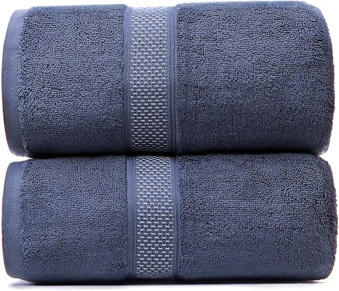 Fluffy Cotton Bath Towels Set650GSM,2-Piece Set, Thickened and Enlarged(31.5x63 inches),Super Absorbent,Soft,Suitable for Hotel, Bathroom, Swimming Pool, SPA,Gift(Dark Grey)