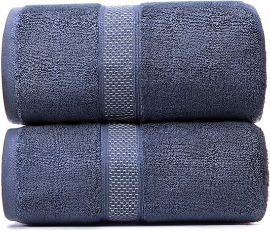 Fluffy Cotton Bath Towels Set650GSM,2-Piece Set, Thickened and Enlarged(31.5x63 inches),Super Absorbent,Soft,Suitable for Hotel, Bathroom, Swimming Pool, SPA,Gift(Dark Grey)
