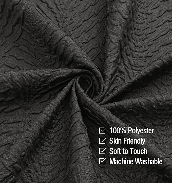 Ombre Black Shower Curtain for Bathroom, Farmhouse Bath Curtain 72x72