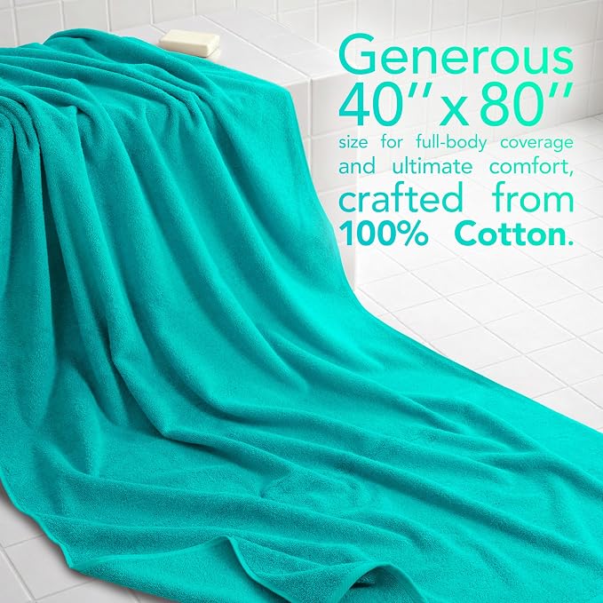 American Soft Linen 100% Cotton Luxury Turkish Towels, 40x80 XL Bath Sheet | Soft Absorbent Quick Dry OEKO Tex Standard 100 Certificated Durable Machine Washable Premium Hotel Quality