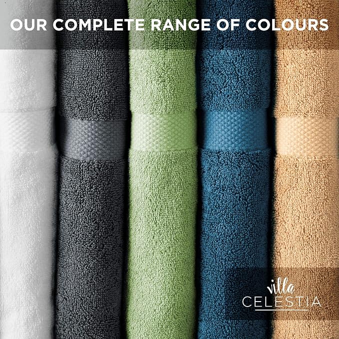 Villa Celestia Cotton Washcloths Set of 12, 12x12 Inch, 100% Ring-Spun Combed Cotton, Soft Absorbent Quick-Dry Wash Cloths for Face and Body, Oeko-TEX Certified, Hotel & Spa Quality, Grey