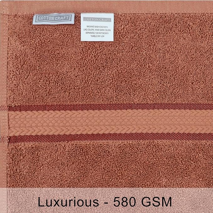 COTTON CRAFT Ultra Soft Washcloths - 12 Pack 100% Ringspun Cotton Facecloth | Large 12x12 inch Mocha Wash Cloths - Plush 580 GSM Absorbent Quick Dry Everyday Luxurious Wash Towels for Baby Spa Gym Travel