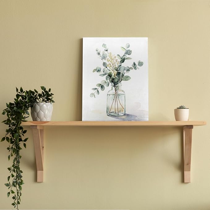 QICLM Sage Green Eucalyptus Framed Wall Art Poster, Farmhouse Bathroom Wall Decor, Sage Green Eucalyptus Plant Wall Prints for Home Bathroom Living Room Bedroom, 11x14 Inch (Style 4)