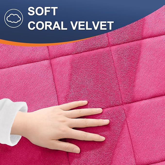 OLANLY Memory Foam Bath Mat 59x20, Ultra Soft and Absorbent Bathroom Rugs | Deep Pink, Quick Dry, Machine Washable Shower Bath Rugs, Comfortable Bath Carpet for Bathroom Floor, Tub and Shower