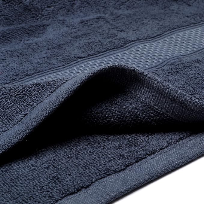 Cotton Bath Towels Set, 2-Piece Set(27x55 Inches) Super Absorbent Quick Drying, Soft,Suitable for Bathroom, spas, Gyms,Gift (Dark Grey)