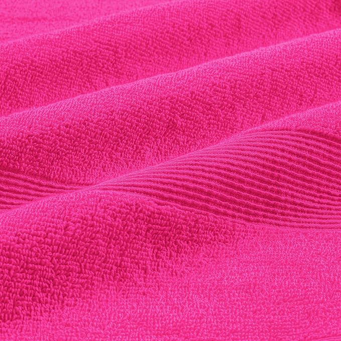Ultra Soft 6-Piece Hand Towel Set 16x28-100% Ringspun Cotton - Durable & Highly Absorbent Hand Towels - Ideal for use in Bathroom, Kitchen, Gym, Spa & General Cleaning - Hot Pink