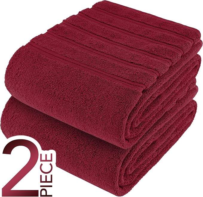 American Soft Linen 100% Cotton Luxury Turkish Towels, 2PC 35x70 Bath Sheet | Soft Absorbent Quick Dry OEKO Tex Standard 100 Certificated Durable Machine Washable Premium Hotel Quality