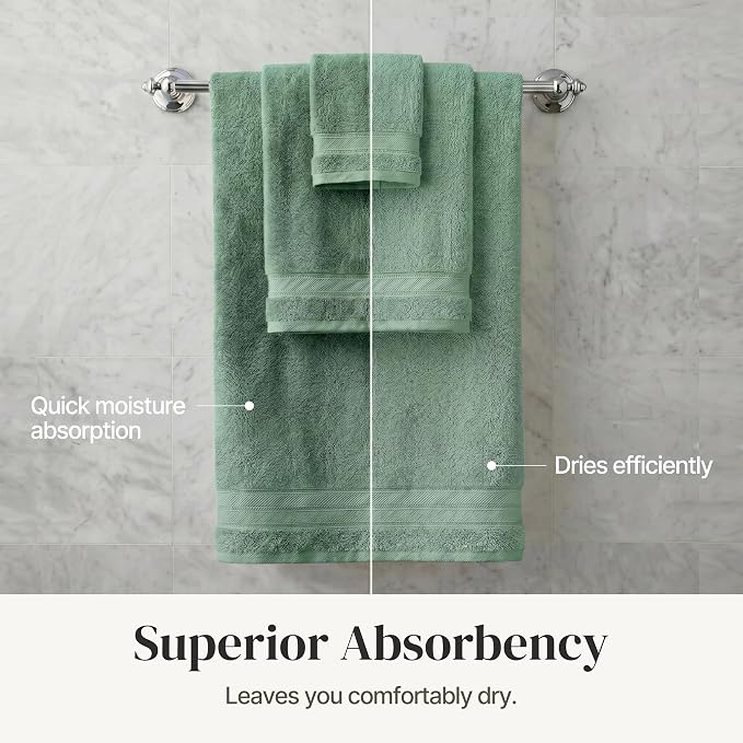 Modern Threads 4-Pack SpunLoft Bath Towel 30x54 - Eucalyptus