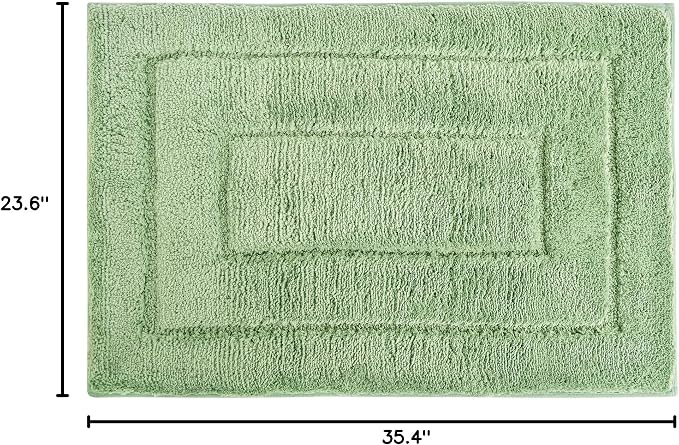 GRANNY SAYS Sage Green Bathroom Rug 24" x 36", Non-Slip Bath Mat | Ultra-soft, durable TPR backing for reliable grip, fast water absorption, machine washable for Vanity, Shower, Tub