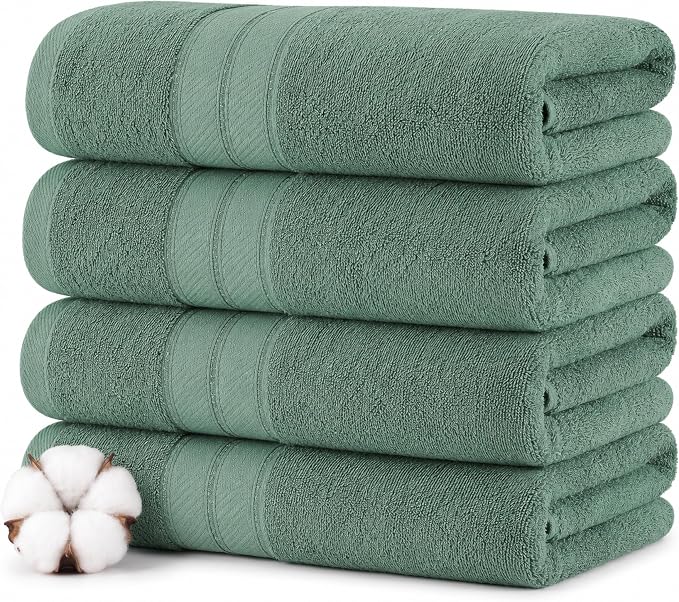 Modern Threads 4-Pack SpunLoft Bath Towel 30x54 - Eucalyptus