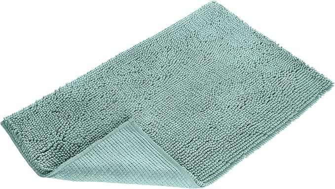 Amazon Basics Bathroom Rugs, Extra Soft Absorbent Shag Bath Rugs, Non-Slip Backing,Quick Drying,Machine Washable,Plush Comfort for Bathroom Floor,Tub and Shower, 21" x 34",Seafoam Green, (Pack of 12)