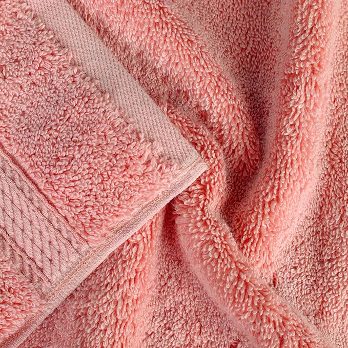 Superior Egyptian Cotton 800 GSM Plush & Absorbent, 9 Piece Set, Tea Rose | Quick Dry, Soft Luxury Towel Set, Bath Essentials, Guest Bath, Spa, 3 Bath, 3 Hand, 3 Face Towel, Madeline Towels
