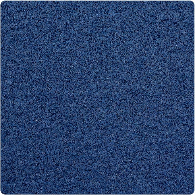 Enkosi Loofah Shower Mat Non-Slip - Anti-Slip Bath Mat for Inside Showers, Tub, Bathtub, Bathroom - Quick Dry PVC with Drain Holes - Cushioned Safety Grip - Secure for Kids and Elderly (Navy 24x24)