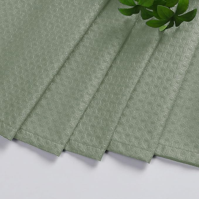 Aiyufeng Waterproof Fabric Shower Curtains for Bathroom，Dot Like Embossed Textured Soft Polyester Cloth Stall Shower Curtain，Hotel Luxury Quality Machine Washable，36Wx72L，Sage Green
