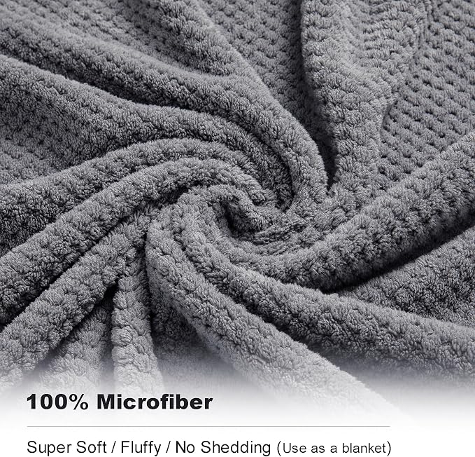 Extra Large Bath Towel Sheet Set 35x70 Inches - Oversized Highly Absorbent Towels Set,Jumbo Microfiber - Quick Dry, Lightweight,Super Soft for Bathroom,Hotel,SPA,Pack of 4 (Gray)