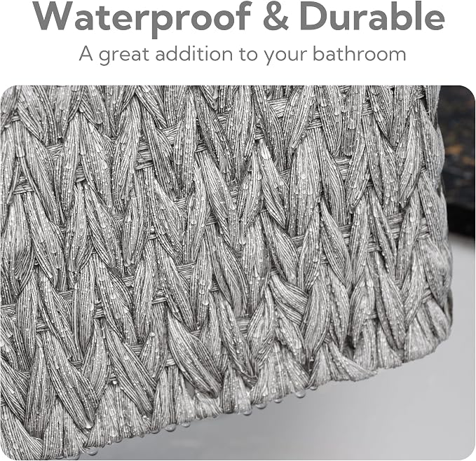 GRANNY SAYS Wicker Baskets for Organizing, Storage Baskets for Shelves | Small Woven Storage Baskets for Shelf, Rattan Basket for Organizing, Wicker Basket Set, 3-Pack Small Waterproof Baskets
