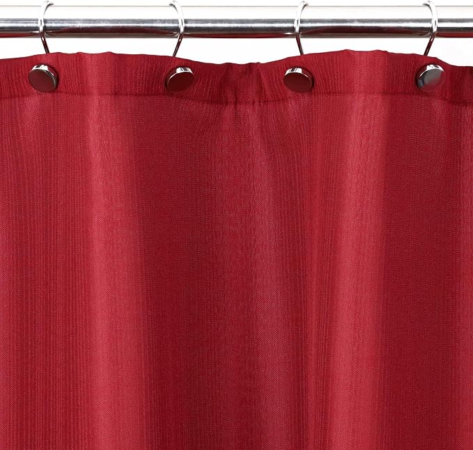 Silver Chrome Shower Curtain Hooks: Rust Proof Metal Curtain Rings, 12Pcs | Simple Classic Round Button Shower Hooks, Heavy Duty Hanging Hangers for Shower Rod, Gift for Modern & Luxury Bathroom Decor