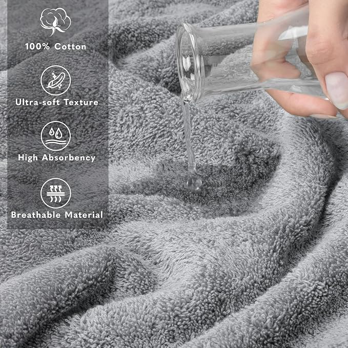 American Soft Linen 100% Cotton Luxury Turkish Towels, 40x80 XL Bath Sheet | Soft Absorbent Quick Dry OEKO Tex Standard 100 Certificated Durable Machine Washable Premium Hotel Quality