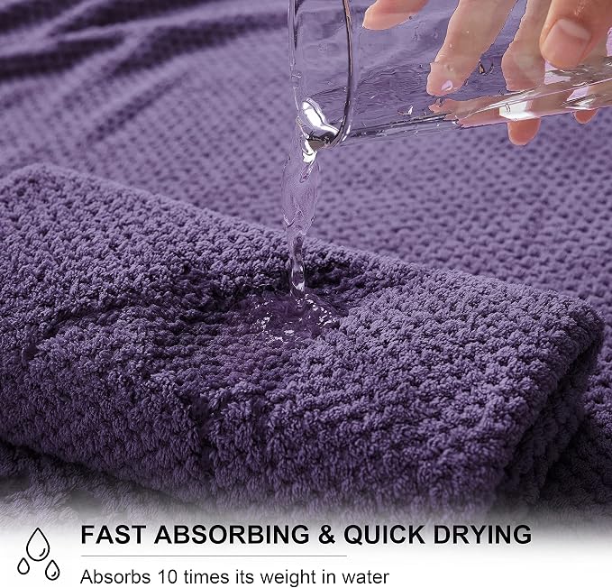 Smuge Extra Large Bath Towel Sheet Set 35x70 Inches - Oversized Bath Towels Set,Large Microfiber - Quick Dry,Lightweight,Super Soft,Highly Absorbent Towel Set for Bathroom,Pack of 4(Russian Violet)
