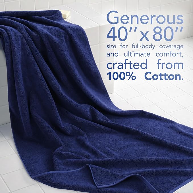 American Soft Linen 100% Cotton Luxury Turkish Towels, 40x80 XL Bath Sheet | Soft Absorbent Quick Dry OEKO Tex Standard 100 Certificated Durable Machine Washable Premium Hotel Quality