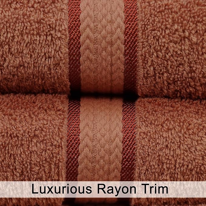 COTTON CRAFT Ultra Soft Washcloths - 12 Pack 100% Ringspun Cotton Facecloth | Large 12x12 inch Mocha Wash Cloths - Plush 580 GSM Absorbent Quick Dry Everyday Luxurious Wash Towels for Baby Spa Gym Travel