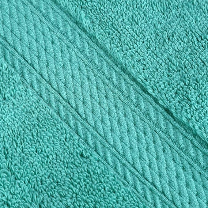 SUPERIOR Egyptian Cotton Ultra Plush & Absorbent, 8 Piece Set, Turquoise | Quick Dry, Soft Luxury Towel Set, Bath Essentials, Guest Bath, Spa, 2 Bath, 2 Hand, 4 Face Towels, Madeline Towels