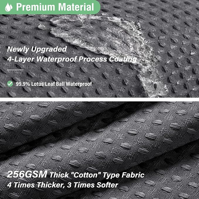 Stall Waffle Shower Curtain 256 GSM Heavy 60"x84" Charcoal Grey | 60 x 84 Inch Long, Thick Polyester Cloth, Weighted Hem, Water Repellent, Washable, Hotel Bathroom Shower Curtain Set 10 Hook