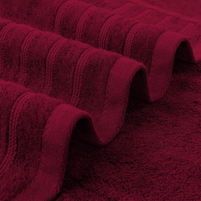 Avalon Towels Bath Towels Set of 4, Size 30 x 60 Inches - 60% Cotton, 40% Viscose Made from Bamboo, Soft and Absorbent, Thin and Quick Drying, Lightweight, Perfect for Daily Use