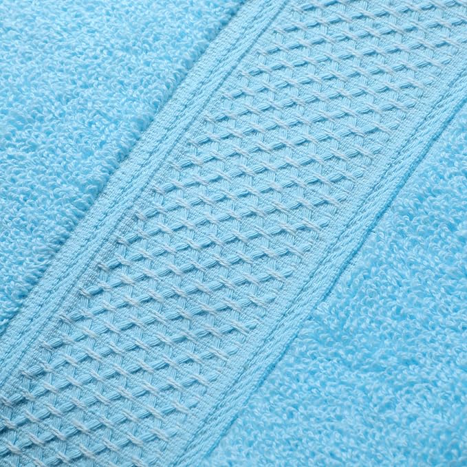 Cotton Bath Towels Set, 2-Piece Set(27x55 Inches) Super Absorbent Quick Drying, Soft,Suitable for Bathroom, spas, Gyms,Gift(Watermelon Red,Sky Blue)