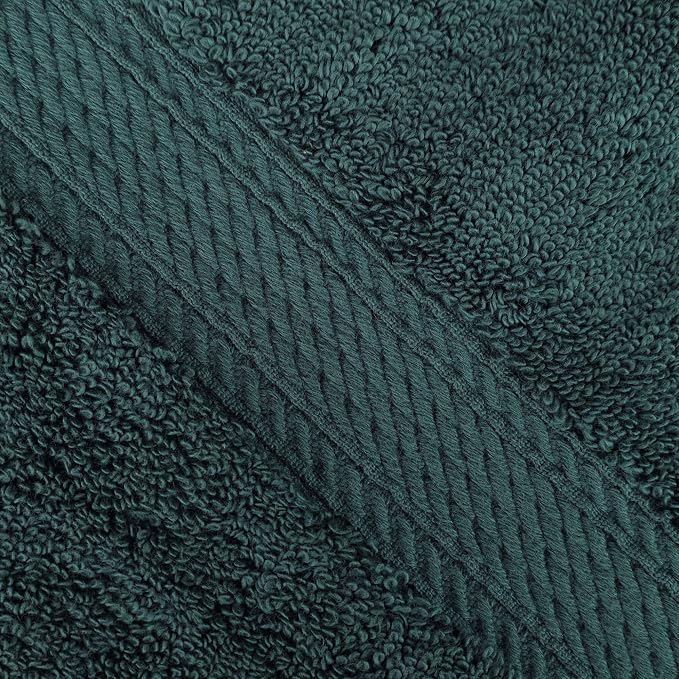 SUPERIOR Egyptian Cotton Ultra Plush & Absorbent, 8 Piece Set, Teal | Quick Dry, Soft Luxury Towel Set, Bath Essentials, Guest Bath, Spa, 2 Bath, 2 Hand, 4 Face Towels, Madeline Towels