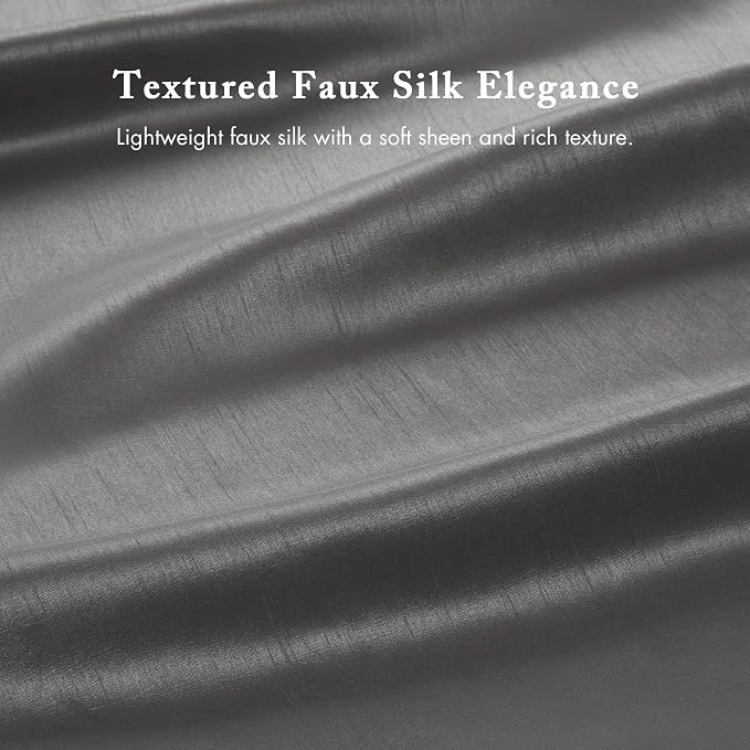 Madison Park Bathroom Shower Curtain, 72 x 84 Extra Long, Faux Silk, Grey | Modern Classic, Light Sheen, Pieced, Striped, Microfiber, Machine Washable, OEKO-TEX Certified, Amherst