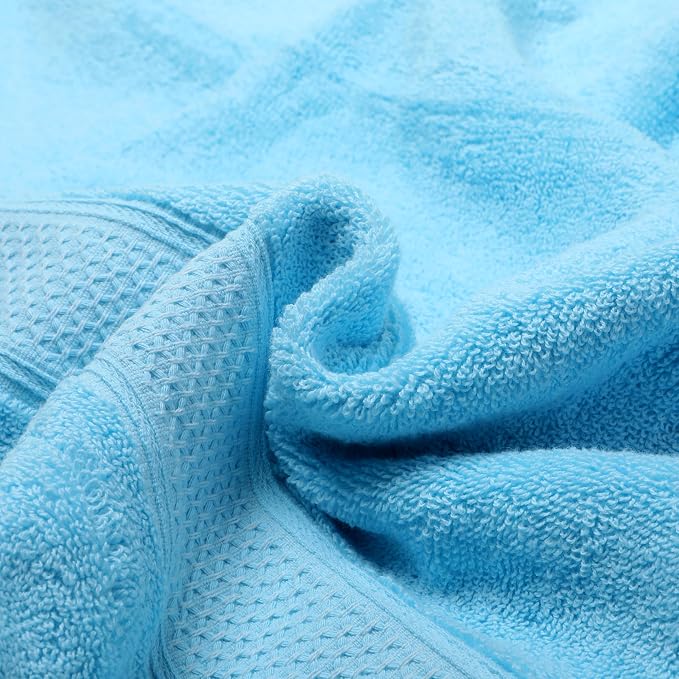 Cotton Bath Towels Set, 2-Piece Set(27x55 Inches) Super Absorbent Quick Drying, Soft,Suitable for Bathroom, spas, Gyms,Gift(Watermelon Red,Sky Blue)