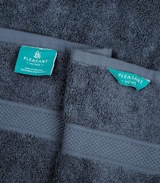 Pleasant Home Bath Towels Set of 6 (24” x 50”) 100% Cotton, Multicoloured | 515 GSM | Lightweight, Soft & Highly Absorbent Luxury Towels for Bathroom | for Gym, Pool & Spa