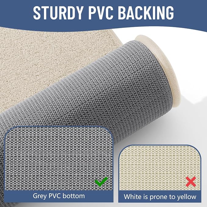 Smiry Memory Foam Bath Mat 36x24, Extra Soft Absorbent Bathroom Rugs | Beige Quick Dry, Machine Washable Bath Mats for Bathroom, Shower, Tub and Home Decor Accessories