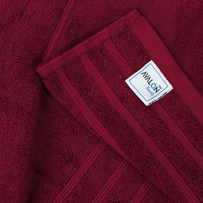 Avalon Towels Bath Towels Set of 4, Size 30 x 60 Inches - 60% Cotton, 40% Viscose Made from Bamboo, Soft and Absorbent, Thin and Quick Drying, Lightweight, Perfect for Daily Use