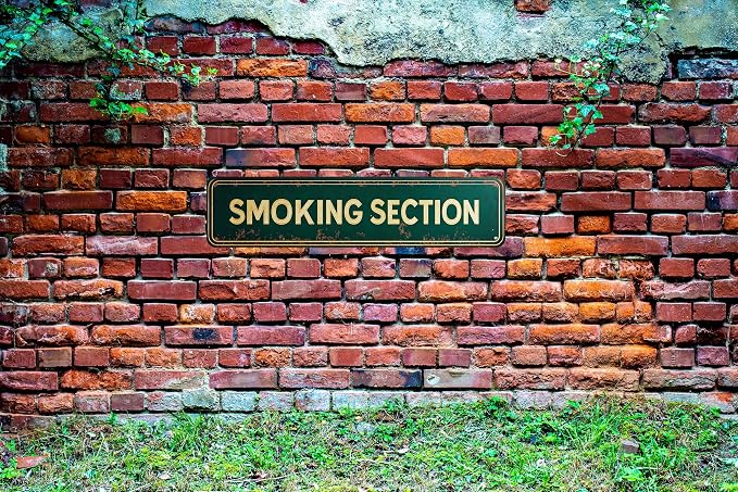 Vintage Tin Smoking Section Sign Retro Metal Sign for Outdoor indoor Decoration - Outdoor indoor Funny Wall Art Plaque 4x16 Inch