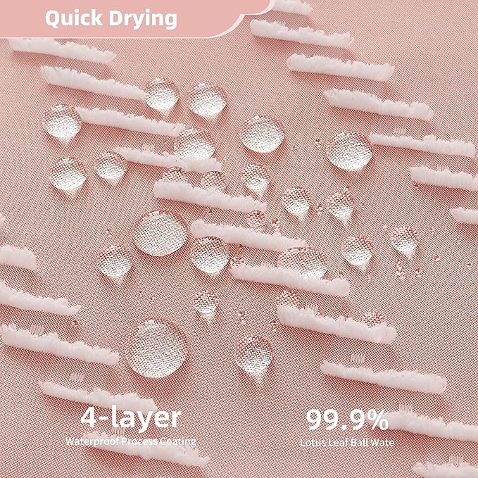 Siiluminisoy Pink Boho Shower Curtain White Tassel Woven Fabric Cute Shower Curtain 60 x 72 Modern Farmhouse Textured Tufted Chevron Striped Minimalist for Bathroom