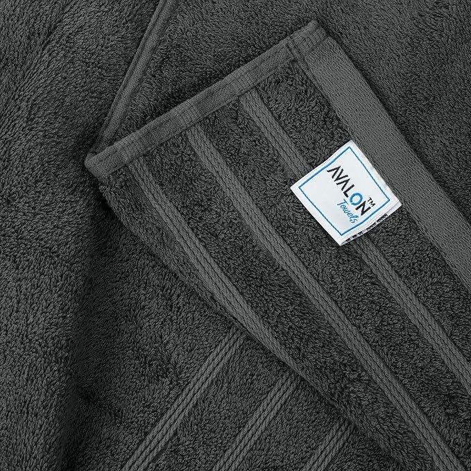 Avalon Towels Bath Towels Set of 4, Size 30 x 60 Inches - 60% Cotton, 40% Viscose Made from Bamboo, Soft and Absorbent, Thin and Quick Drying, Lightweight, Perfect for Daily Use