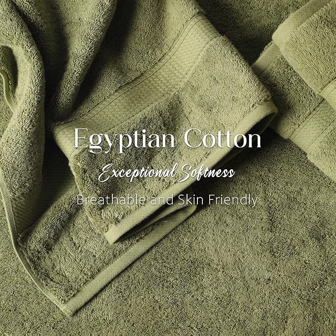 SUPERIOR Egyptian Cotton Plush & Absorbent, Bath Towel Set of 2, | Quick Dry, Soft Luxury Towel Set, Bath Essentials for Bathroom, Guest Bath, Spa, 2 Piece Bath, Madeline Towels