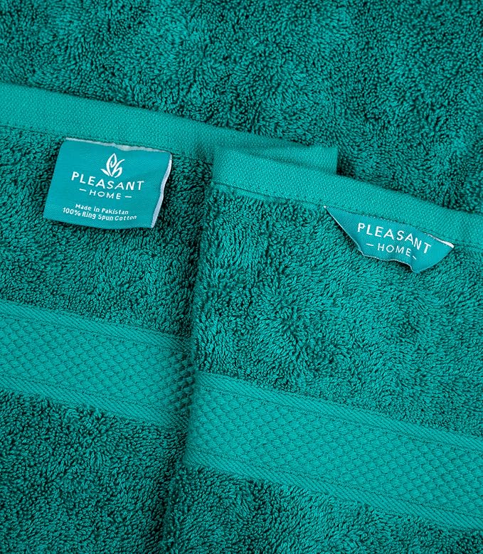 Pleasant Home Bath Towels Set of 6 (24” x 50”) 100% Cotton, Multicoloured | 515 GSM | Lightweight, Soft & Highly Absorbent Luxury Towels for Bathroom | for Gym, Pool & Spa