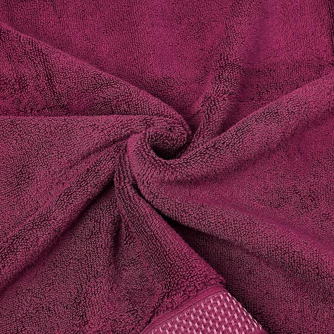 Fluffy Cotton Bath Towels Set650GSM,2-Piece Set, Thickened and Enlarged(31.5x63 inches),Super Absorbent,Soft,Suitable for Hotel, Bathroom, Swimming Pool, SPA,Gift(Dark Red)